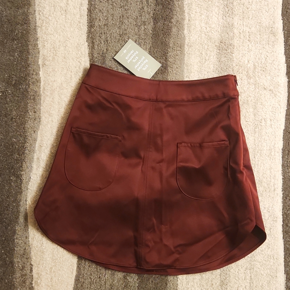 Women's Burgundy Mini Skirt